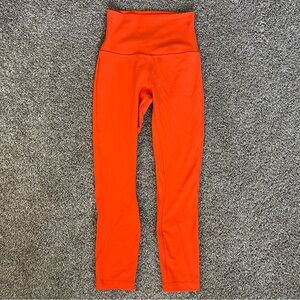 Lululemon Align High Rise Crop 23” Leggings Orange Women’s Size 2 Soft Buttery